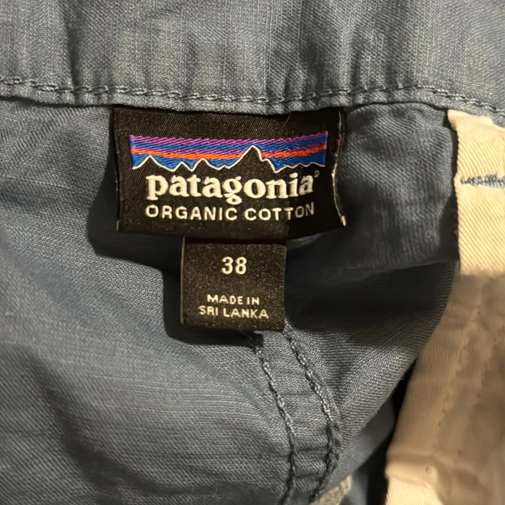 Patagonia Organic Cotton Hemp Lightweight All-Wear Shorts Blue 8” Casual-38
